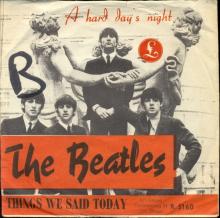 NO 1964 07 00 - A HARD DAY'S NIGHT ⁄ THINGS WE SAID TODAY - 5 - ORANGE - SS 350 - BABY LOVE  - pic 1