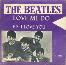NO 1964 09 00 - LOVE ME DO ⁄ P.S. I LOVE YOU - R 4949 -2 - VIOLET - GN 1729 - LONG TALL SALLY - JAN HOILAND - pic 1