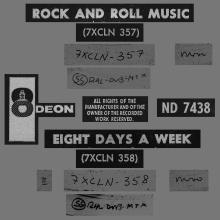 NO 1965 01 00 - ROCK AND ROLL MUSIC ⁄ EIGHT DAYS A WEEK - ND 7438 - 4 - ORANGE - LABEL 6 - F 5602 - SLOOP JOHN B - pic 1