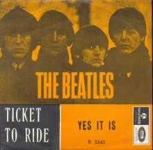 NO 1965 03 00 - TICKET TO RIDE ⁄ YES IT IS - R 5265 - 1 - ORANGE -LABEL 3 - F 5306 - DANCE, DANCE, DANCE - pic 1