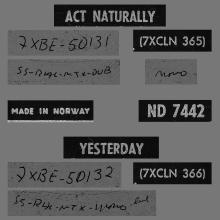 NO 1965 10 00 - ACT NATURALLY ⁄ YESTERDAY - ND 7442 - LABEL 4 - R 5305 - HELP ⁄ I'M DOWN - pic 4
