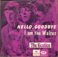 NO 1967 11 00 - HELLO, GOODBYE ⁄ I AM THE WALRUS - R 5655 -2 - LABEL 5 - GN 1792 - 9-TIMENS MASURKA - pic 1