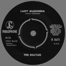NO 1968 03 00 - LADY MADONNA ⁄ INNER LIGHT - R 5675 -1 - LABEL 5 - SWEDISH SLEEVE - pic 1
