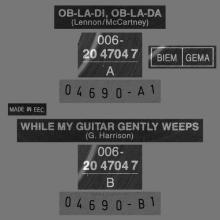 OB-LA-DI, OB-LA-DA - WHILE MY GUITAR GENTLY WEEPS - 1992 - 1C 006 - 04 690 - 2 - RECORDS - pic 1