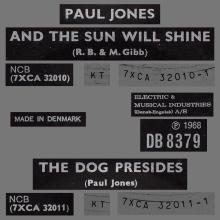 PAUL JONES - AND THE SUN WILL SHINE ⁄ THE DOG PRESIDES - DEMARK - DB 8379 - 1968 03 08 - pic 4