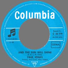 PAUL JONES - AND THE SUN WILL SHINE ⁄ THE DOG PRESIDES - GERMANY - C 23 779 - 1968 03 08 - pic 3