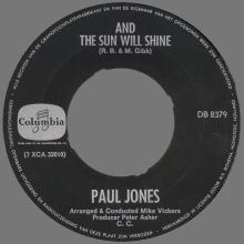PAUL JONES - AND THE SUN WILL SHINE ⁄ THE DOG PRESIDES - HOLLAND - DB 8379 - 1968 03 08 - pic 1