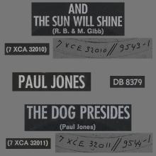 PAUL JONES - AND THE SUN WILL SHINE ⁄ THE DOG PRESIDES - HOLLAND - DB 8379 - 1968 03 08 - pic 4