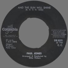 PAUL JONES - AND THE SUN WILL SHINE ⁄ THE DOG PRESIDES - SWEDEN - DB 8379 - 1968 03 08 - pic 1