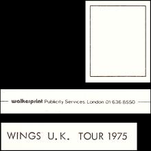 1975 PAUL McCARTNEY - POSTCARD UK - MPL 1975 - WINGS UK TOUR 1975 - A - C - 15X10 - pic 5