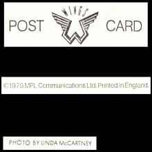 1979 PAUL McCARTNEY - POSTCARD UK - MPL 1979 - PHOTO BY LINDA McCARTNEY - 14,8X10,8 - pic 1