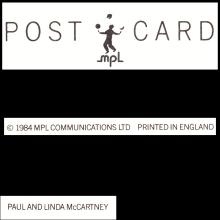 1994 PAUL McCARTNEY - POSTCARD UK - MPL 1984 - PAUL AND LINDA McCARTNEY - PAUL McCARTNEY- A-B 15X10,5 - pic 5