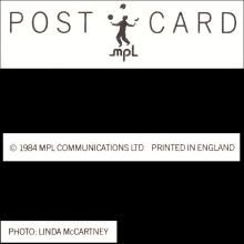 1994 PAUL McCARTNEY - POSTCARD UK - MPL 1984 - PAUL AND LINDA McCARTNEY - PAUL McCARTNEY- A-B 15X10,5 - pic 6