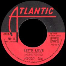 PEGGY LEE - LET'S LOVE ⁄ LET'S LOVE - FRANCE - ATLANTIC - PRO 18 - PROMO - pic 3