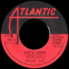 PEGGY LEE - LET'S LOVE ⁄ LET'S LOVE - FRANCE - ATLANTIC - PRO 18 - PROMO - pic 4