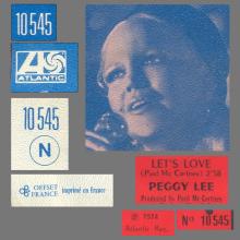 PEGGY LEE - LET'S LOVE - FRANCE - ATLANTIC 10 545 - pic 5