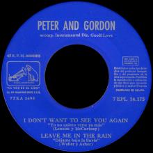 PETER AND GORDON - I DON'T WANT TO SEE YOU AGAIN - 7EPL 14.175 - SPAIN - EP -B - pic 5