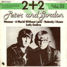 PETER AND GORDON - WOMAN ⁄ A WORLD WITHOUT LOVE ⁄ NOBODY I KNOW - 1C 016-06 388 - GERMANY - EP - pic 1