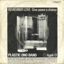 PLASTIC ONO BAND - JOHN LENNON - GIVE PEACE A CHANCE - GERMANY 1969 - 1C 006-90372 ⁄ APPLE 13 - pic 2
