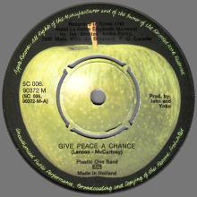 PLASTIC ONO BAND - JOHN LENNON - GIVE PEACE A CHANCE - HOLLAND - 5C 006-9072 M ⁄ APPLE 13 - pic 3