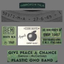PLASTIC ONO BAND - JOHN LENNON - GIVE PEACE A CHANCE - ITALY - 3C 006-90372 M ⁄ QMSP 16457 - pic 4