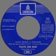 PLASTIC ONO BAND - JOHN LENNON - GIVE PEACE A CHANCE - SPAIN - 1J 006-90.372 M - pic 3