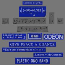 PLASTIC ONO BAND - JOHN LENNON - GIVE PEACE A CHANCE - SPAIN - 1J 006-90.372 M - pic 4