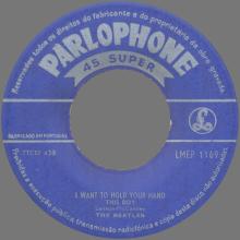 PORTUGAL 002 A - 1964 01 00 - LMEP 1169 - I WANT TO HOLD YOUR HAND - SLEEVE 1 - pic 1
