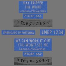 PORTUGAL 019 - 1966 06 00 - LMEP 1234 - DAY TRIPPER ⁄ WE CAN WORK IT OUT - pic 1