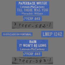 PORTUGAL 020 - 1966 07 00 - LMEP 1242 - PAPERBACK WRITER - pic 1