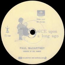 PORTUGAL 1987 10 28 - PAUL McCARTNEY - ONCE UPON A LONG AGO - DOUBLE SIDED A SIDE - PROMO 10/87 - pic 1