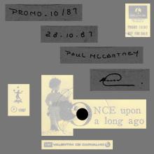 PORTUGAL 1987 10 28 - PAUL McCARTNEY - ONCE UPON A LONG AGO - DOUBLE SIDED A SIDE - PROMO 10/87 - pic 3