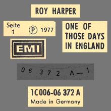 ROY HARPER - ONE OF THOSE DAYS IN ENGLAND - GERMANY - 1C 006-06 372 - pic 4