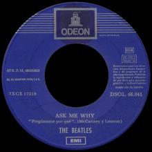 SPAIN 1963 04 30 - PLEASE PLEASE ME ⁄ ASK ME WHY - SLEEVE 13 LABEL G 1 - DSOL 66.041  - pic 5