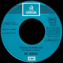 SPAIN 1963 04 30 - PLEASE PLEASE ME ⁄ ASK ME WHY - SLEEVE 14 LABEL I B - 1 J 006-04.451 M - pic 1