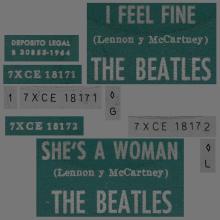 SPAIN 1964 12 05 - I FEEL FINE ⁄ SHE'S A WOMAN - SLEEVE 01 LABEL A  - DSOL 66.046 - pic 1