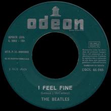 SPAIN 1964 12 05 - I FEEL FINE ⁄ SHE'S A WOMAN - SLEEVE 03 LABEL B - DSOL 66.046 -1 - pic 1