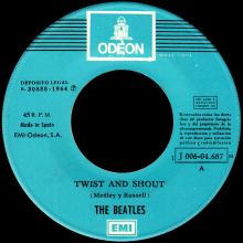 SPAIN 1964 06 01 - TWIST AND SHOUT ⁄ BOYS - SLEEVE 1 LABEL G 2  - 1 J 006-04.687 - pic 1