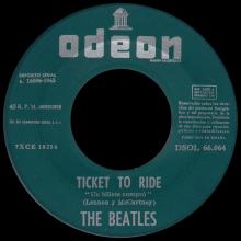 SPAIN 1965 06 10 - TICKET TO RIDE ⁄ YES IT IS - SLEEVE 04 LABEL D 1 - DSOL 66.064 - pic 3