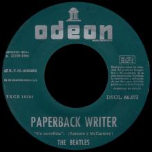 SPAIN 1966 07 26 - PAPERBACK WRITER ⁄ RAIN - SLEEVE 1 LABEL 1 GREEN - DSOL 66.073  - pic 3