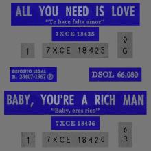 SPAIN 1967 08 08 - DSOL 66.080 - ALL YOU NEED IS LOVE ⁄ BABY YOU'RE A RICH MAN - SLEEVE 1 LABEL 1 - pic 1