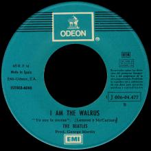 SPAIN 1967 12 08 - HELLO, GOODBYE ⁄ I AM THE WALRUS - SLEEVE 9 LABEL 2 - 1976 05 01 - J 006-04.477 - pic 1