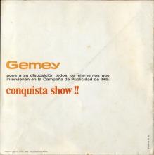 SPAIN 1968 00 00 - GEMEY - CONQUISTA SHOW - I MINUTOS DE CONQUISTA GEMEY ! ⁄ D.L.B-10750-1968  - pic 2