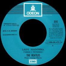 SPAIN 1968 05 15 - DSOL 66.086 - LADY MADONNA ⁄ THE INNER LIGHT - SLEEVE 3 LABEL 3  - pic 1