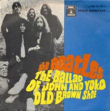 SPAIN 1969 07 15 - THE BALLAD OF JOHN AND YOKO ⁄ OLD BROWN SHOE - SLEEVE 1 LABEL 1 - 1 J 006-04.108 M - pic 1