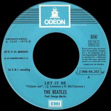 SPAIN 1970 03 20 - 1J 006-04.353 M - LET IT BE ⁄ YOU KNOW MY NAME - SLEEVE 1 LABEL 2 - pic 1
