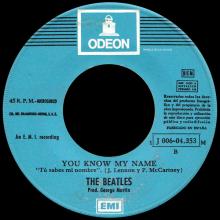 SPAIN 1970 03 20 - 1J 006-04.353 M - LET IT BE ⁄ YOU KNOW MY NAME - SLEEVE 1 LABEL 2 - pic 5