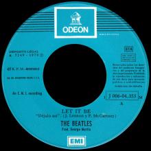 SPAIN 1970 03 20 - 1J 006-04.353 M - LET IT BE ⁄ YOU KNOW MY NAME - SLEEVE 1 LABEL 3 - pic 1