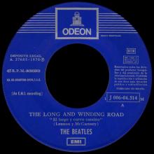 SPAIN 1970 08 25 - 1J 006-04.514 M - THE LONG AND WINDING ROAD ⁄ FOR YOU BLUE - SLEEVE 1 LABEL 1 - pic 1