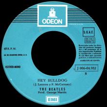 SPAIN 1972 02 20 - 1J 006-04.982 - ALL TOGETHER NOW ⁄ HEY BULLDOG - SLEEVE 1 LABEL 2 - pic 5